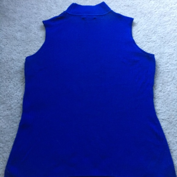 Blue sweater turtleneck size M - Picture 3 of 3